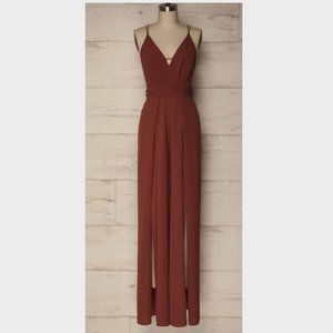Flowy Rust Jumpsuit